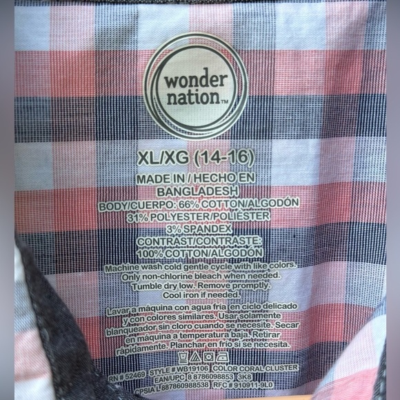 Short Sleeve Stretch Button Up Plaid Shirt 🌟 - Picture 6 of 8